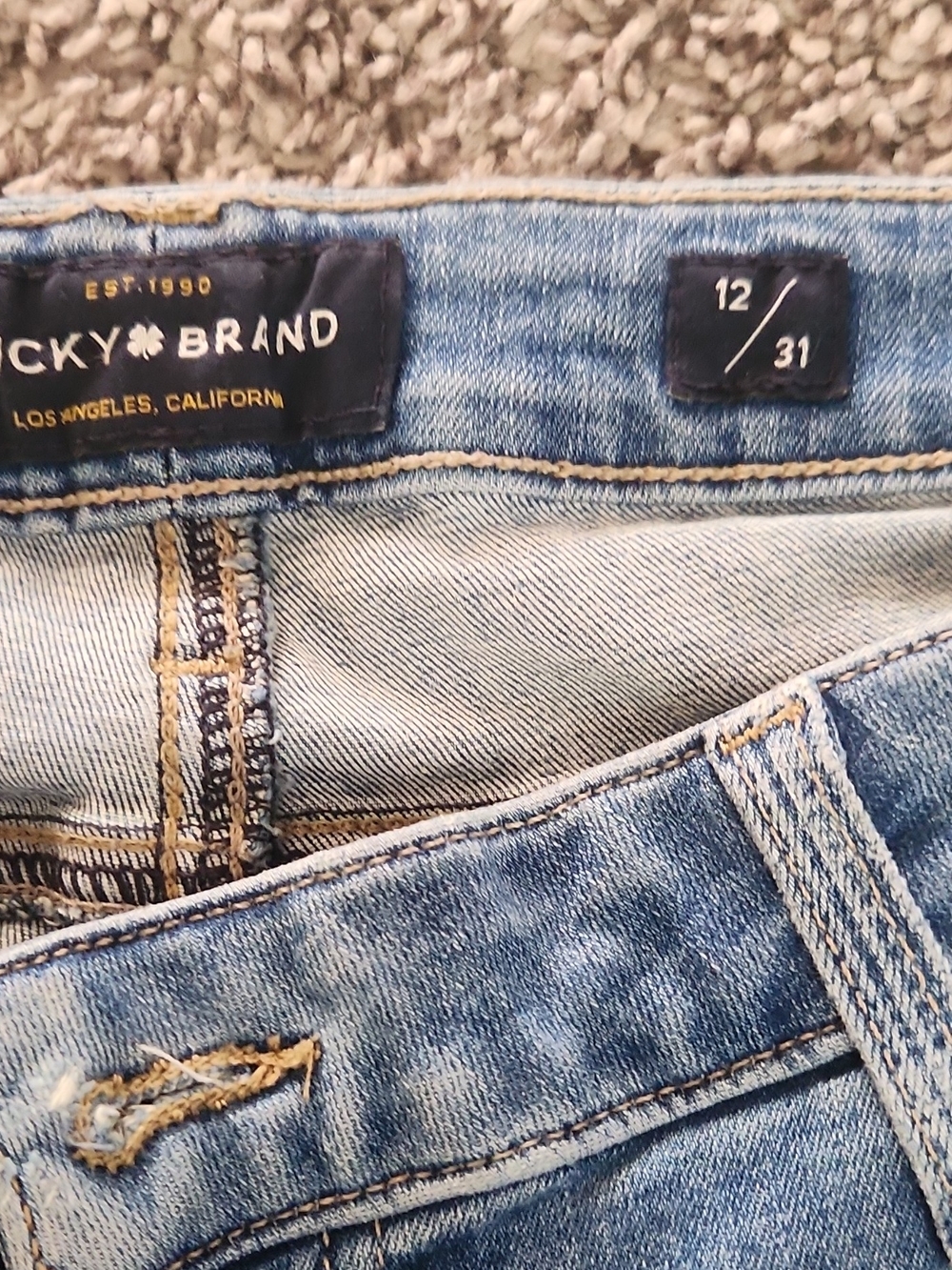 Lucky Brand Light Blue Distressed Skinny Jeans - Picture 3 of 4